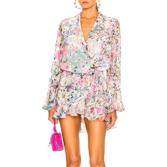 NWT Rococo Sand Floral Leila Metallic Stars Mini Dress XS - Picture 1 of 9